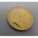 Edward VII 1908 half soverign (VF)