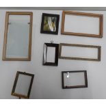 7 small antique frames to include 19thC hardwood examples etc (7)