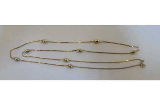 Fine quality 9ct yellow gold ladies "Coffee bean" necklace (9.6 grams), The necklace measures 78 - Image 1 of 3