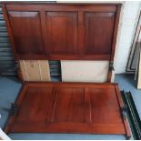 Antique double bed to include Hardwood head & tail boards and metal fixings