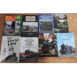 Eight books relating to steam trains to include "The big four in colour" and "The final link" etc (