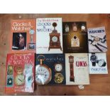 Eight various watch and clock reference books (8)