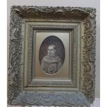 19thC Italian school, oil portrait of a Dominican monk" in original frame, The oil measures 24 x