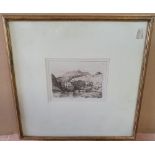 John Sell COTMAN (1782-1842) unsigned, etching "Cader Idris", framed, The etching measures 13 x 18