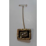 Georgian mourning brooch in unmarked gold metal