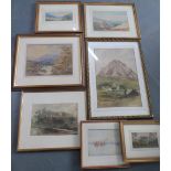 Collection of 7, mainly Victorian landscape watercolours all by different artists (7)