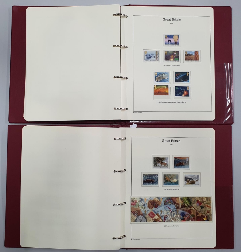 QEII 1971 to 1994 over 2 albums with approx 160 unmounted mint sets