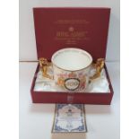 Boxed limited edition (89/200) Royal Albert "Loving cup" celebrating 100 years of the Queen