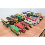 Collection of 18 toy buses/coaches, various makes (18)