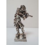 925 silver figurine of a fiddle player, 55 grams