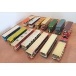 Collection of 14 toy buses/coaches, various makes (14)