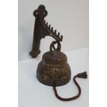 Mid 20thC hanging bell, Bell is 15 cm tall