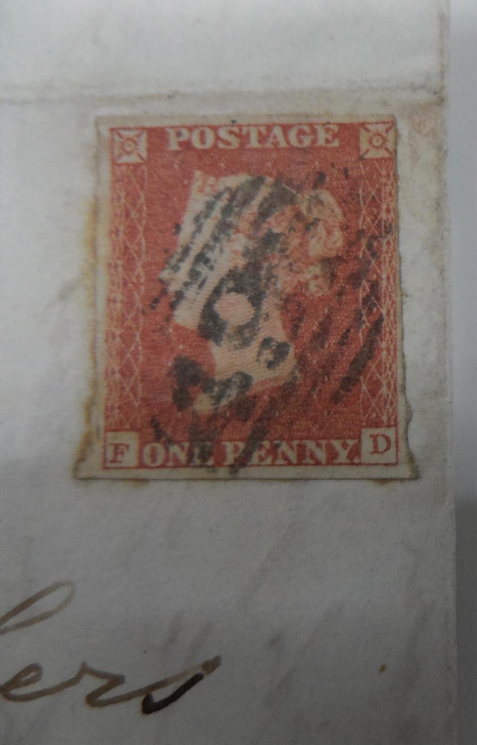 10 used 1d red imperf & 1 early letter with 1d red imperf (11) - Image 3 of 4