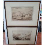 Pair of Victorian watercolour wash "Lake district landscapes" in the manner of Joseph Farington,