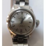 Ladies Tudor Oyster Princess, Rolex 266 with stainless steel strap, Scratches to watch face, no