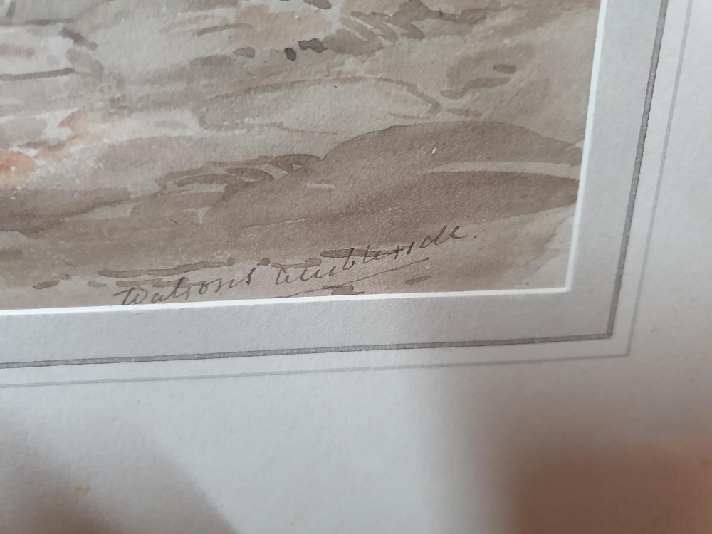 Pair of Victorian watercolour wash "Lake district landscapes" in the manner of Joseph Farington, - Image 3 of 5