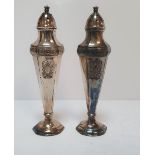 Pair of good quality salt & paper shakers, both stamped "890" (2) 400 grams