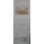 Three, early 19thC lake district landscapes, circle of Joseph Farington (3)