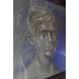 Joseph SMEDLEY (1923-2016) pastel "Head of young boy", framed, The portrait measures 29 x 23 cm