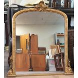 Stunning Victorian carved gilt mirror , approx 110 x 135 cm, The mirror has had repair to the top