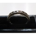 9ct yellow gold & white stone ring Approx 2.3 grams gross, size O