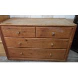 Large antique pine sideboard 145 cm long by 59 cm deep by 94 cm high