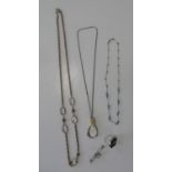 Small collection of ladies costume jewellery to include rock crystal & turquoise