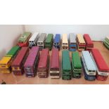 Collection of 18 toy buses/coaches, various makes (18)