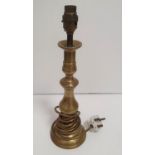 Brass table lamp, 37 cm high