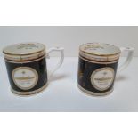Pair of Cunard QEII "final farewell" commemorative mugs (2), Both in fine condition without issues