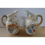 Pair of Royal Worcester jugs, circa 1892, shape number 1437, height 16 cm, Condition - both jugs