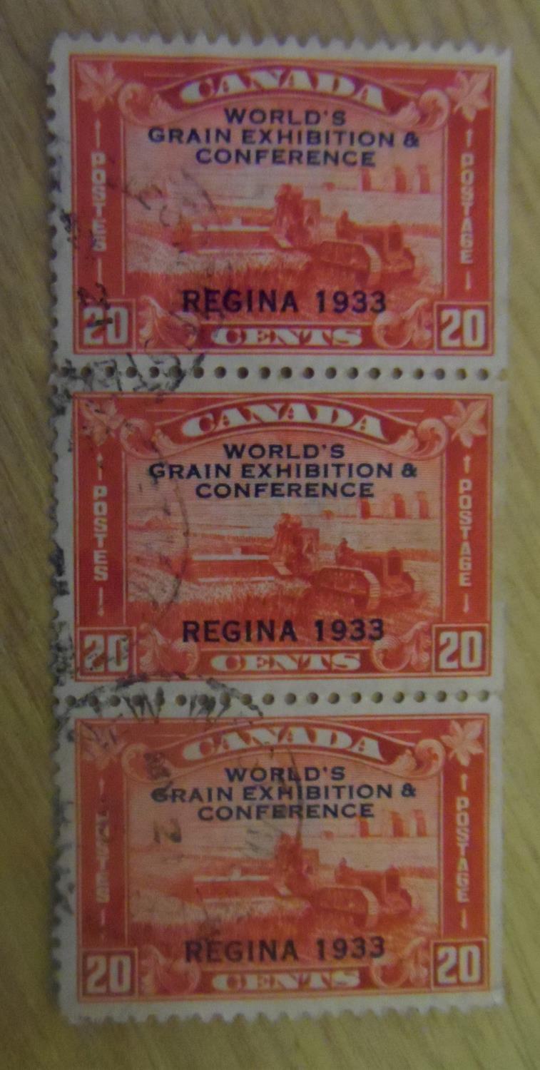 Canada 1932 Ottawa Conference block of 6 & 2 other strips of 3 including over-prints (12) - Image 4 of 4