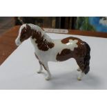 Beswick piebald pony, 17cm long