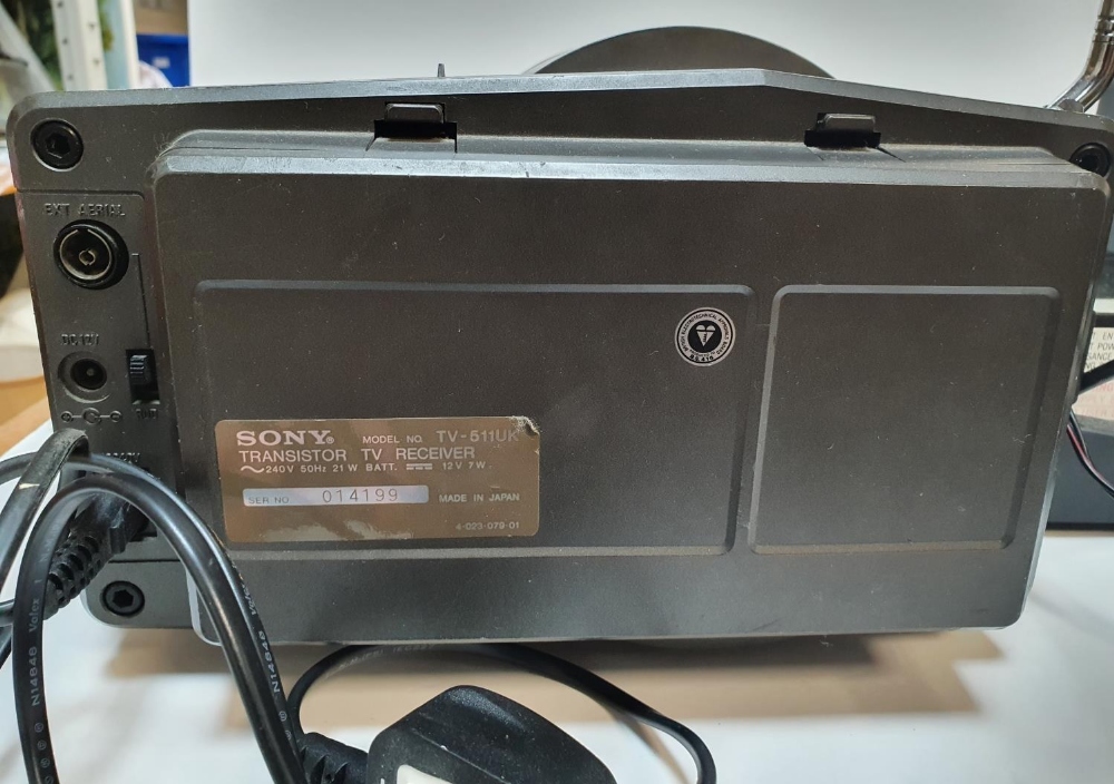 A vintage Sony TVS II VK TV transmitter with a Samsung CL-125R Portable TV together with a - Image 3 of 5