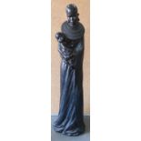 Large resin figurine statue of an African lady and child by the Leonardo Collection, 80 cm tall