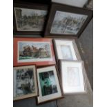 Collection of 3 pencil signed limited edition prints together with 4 other prints, all framed (7)