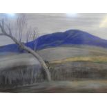 Attributed to Robert Boyd MORRISON (1896-1969) mixed media, modernist, baron landscape, signed,