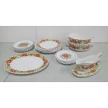 Quantity of Spode "Caribbean" modern dinner service with plate carriers (Qty)