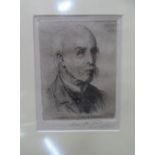 Henri VAN MUYDEN (1860-1936) 1924 pencil signed etching "Portrait of the French artist, Etienne