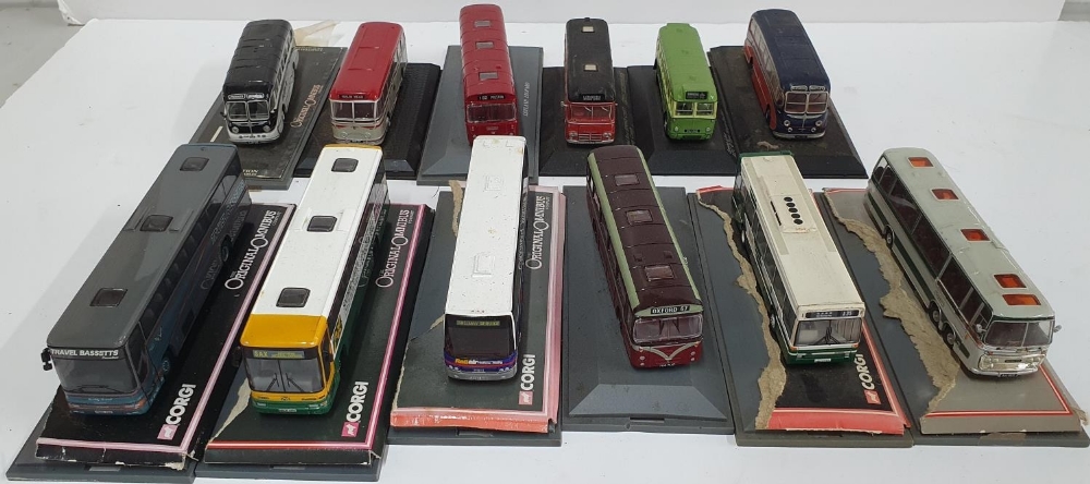 Collection of 12 vintage limited edition Corgi buses (12)