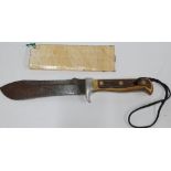 Fine quality, heavy vintage Bowie style knife, 27 cm long