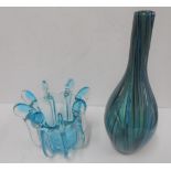 Two quality unmarked glass vases in differing forms (2)