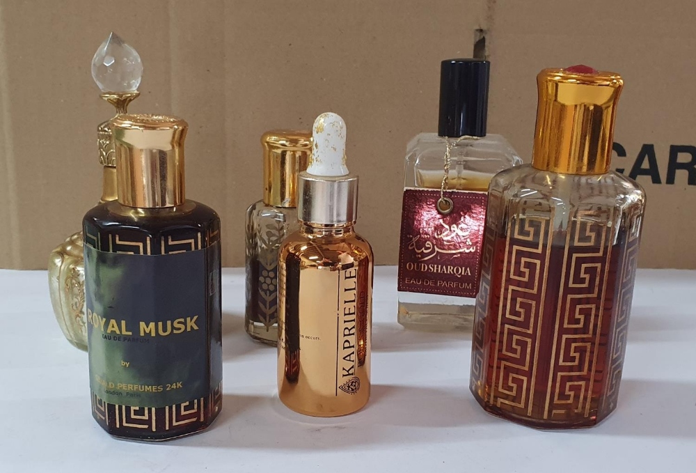 Collection of mainly middle-eastern perfume bottles and oils (6)