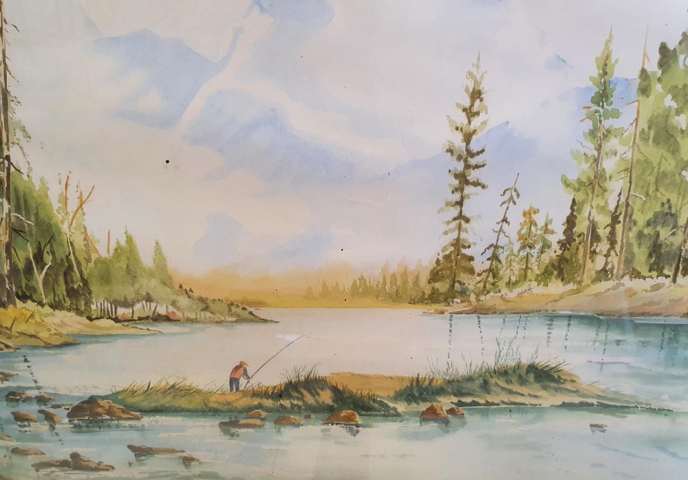 Collection of 4 framed landscape watercolours by H Sandham & Malcolm Halliwell, various sizes - Image 2 of 7