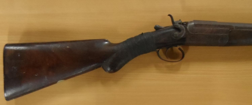 19thC flintlock wide bore rifle (a/f), 114 cm long - Image 3 of 5