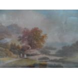 Francis NICHOLSON (1753-1844) 1803 watercolour "View of Rydal Hall from across the water", signed