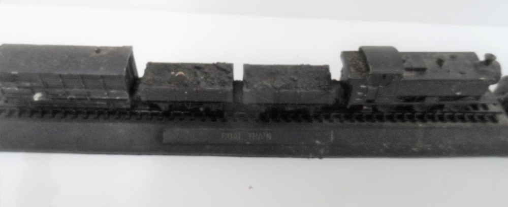 Collection of 10 smaller models of steam trains made from British coal (10) - Image 3 of 6