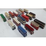 Collection of 17 vintage Corgi buses (17)