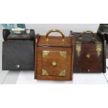 Three antique coal boxes (3)