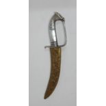 Vintage Arab style dagger with horses head handle